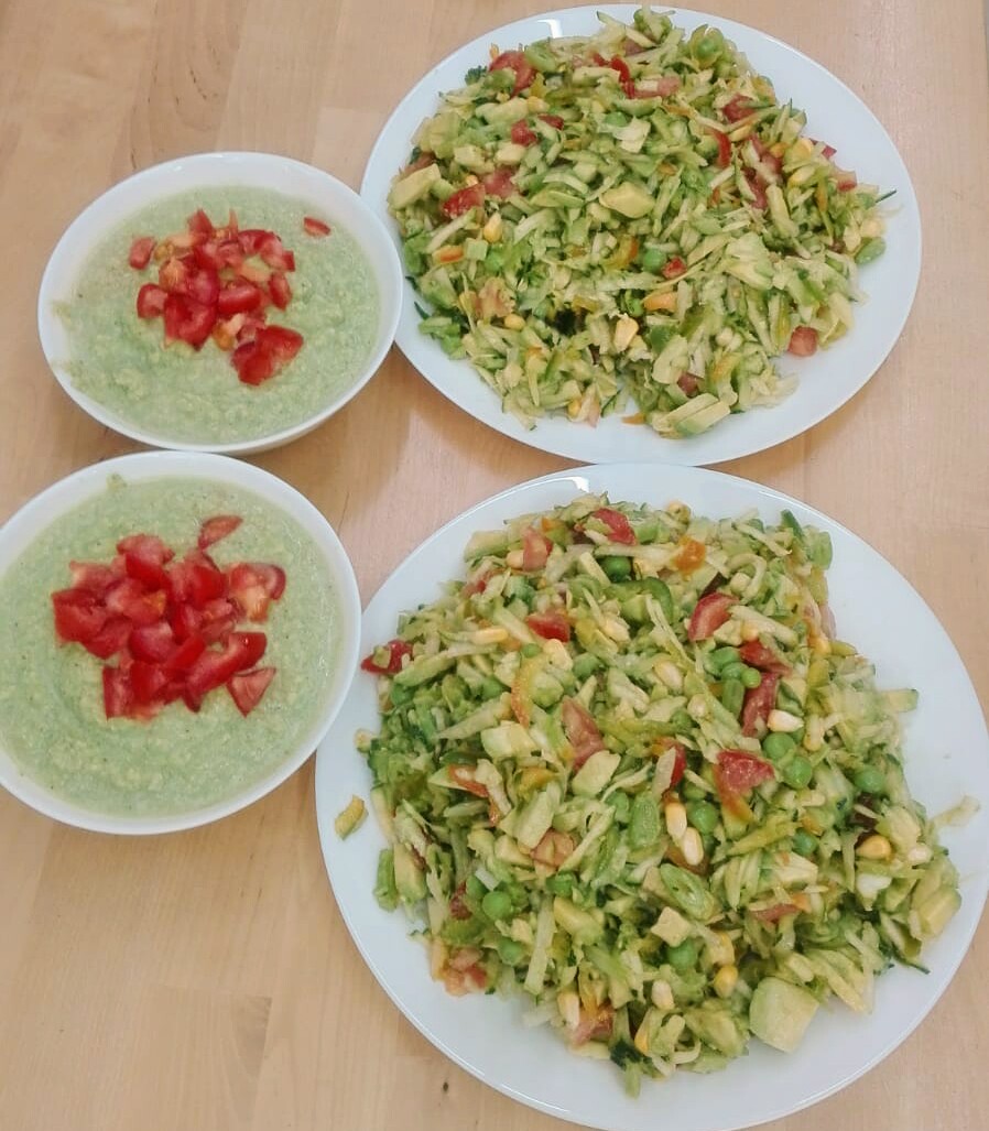 Karela Salad with Chutney