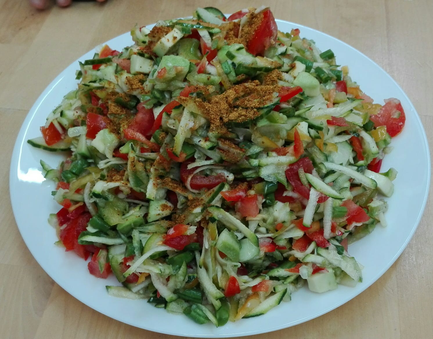 Tasty Vegetable Salad with Chaat Masala